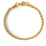 Rope Armband 3mm - Gold