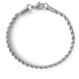 Rope Armband 3mm - Silber