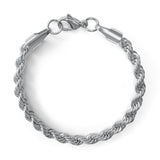 Rope Armband 5mm - Silber